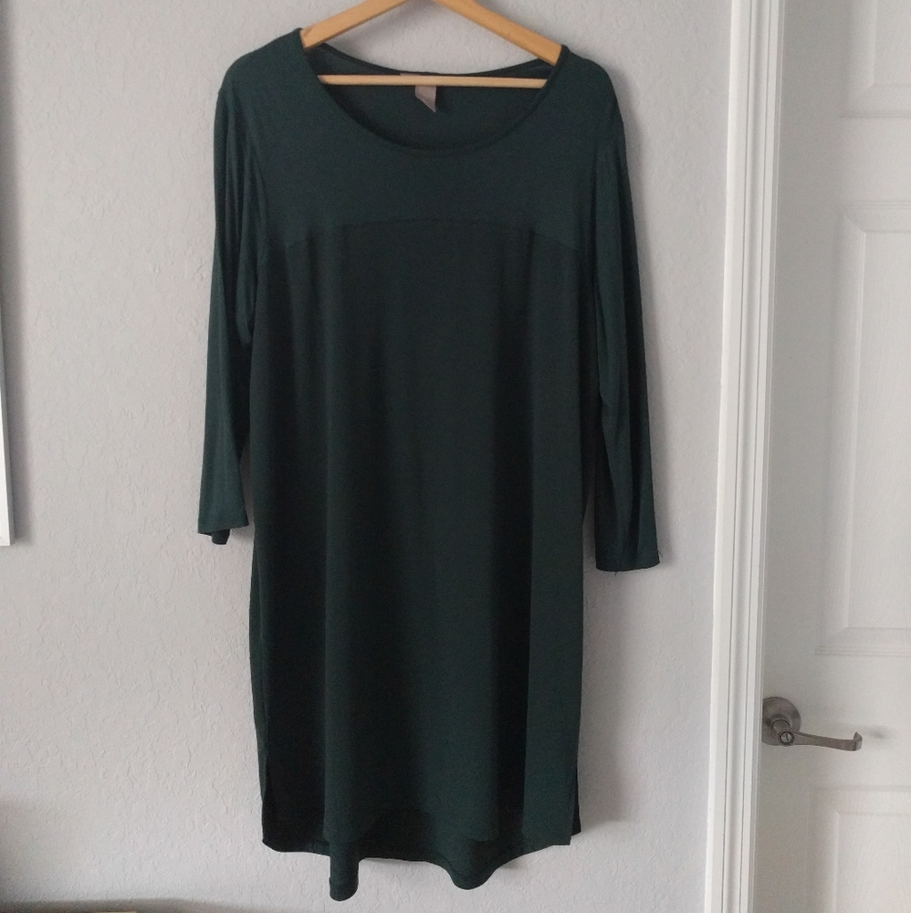 H&M Dark Green Shift Dress
